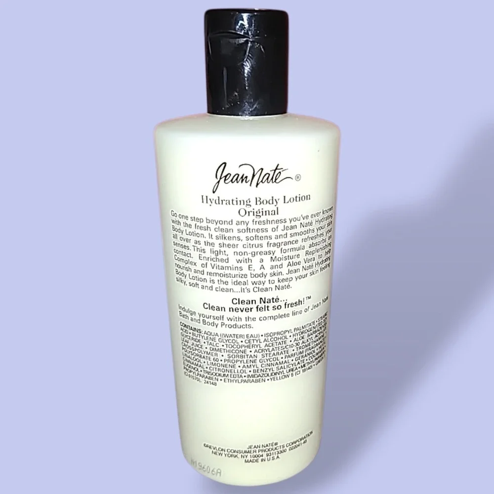 Vintage Jean Nate Hydrating Body Lotion 8 oz Original NOS Revlon USA
